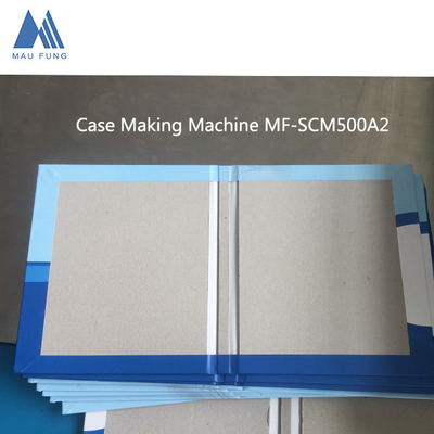हार्ड बुक केस बनाने की मशीन के लिए डबल स्टेशन ग्रे कार्डबोर्ड रैपिंग मशीन MF-SCM500A2