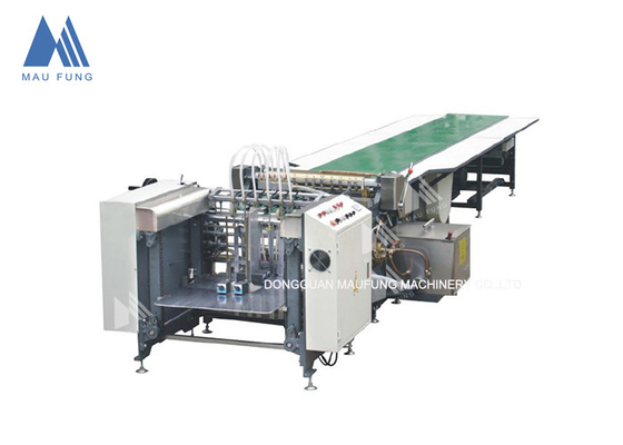 600 मिमी चौड़ाई ऑटो पेपर फीडिंग कठोर बॉक्स पेपर ग्लूइंग मशीन MF-SJ650A
