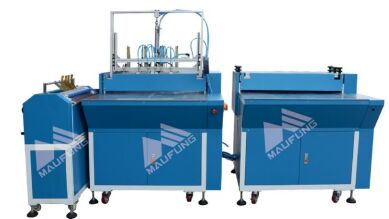 हार्ड बुक केस बनाने की मशीन के लिए डबल स्टेशन ग्रे कार्डबोर्ड रैपिंग मशीन MF-SCM500A2